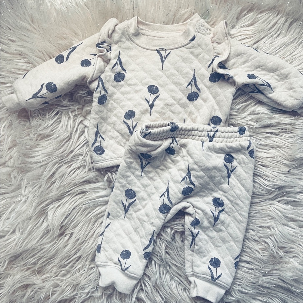 Carter's Cream Quilted Baby Set